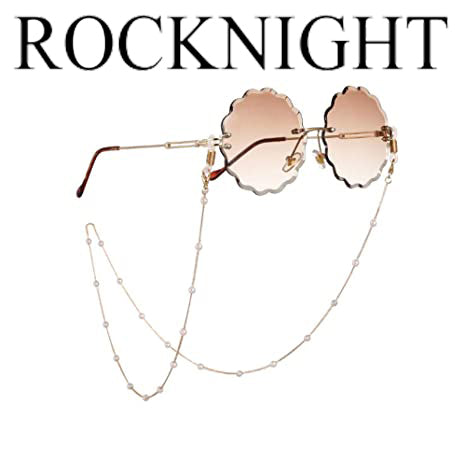 ROCKNIGHT Pearl Eyeglass chains Eyeglass cords Pince-nez chains for lady women